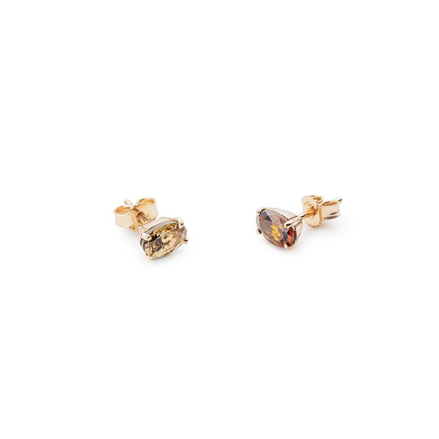 Dot light earrings with tourmalines BALANCE | OR TOPPA TORMAU9R